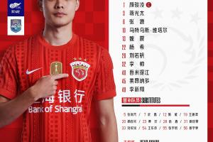 2026怡寶中超聯(lián)賽第十四輪，上海海港vs天津津門虎，今日首發(fā)名單