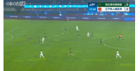 安以恩傳中，姆本扎頭球破門，鐵人客場(chǎng)1-0領(lǐng)先浙江