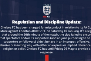 英足總官方：對陣查爾頓時切爾西球迷有不當(dāng)行為，對他們提出指控